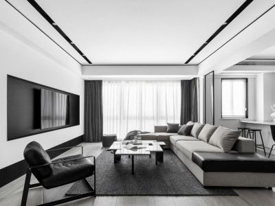 万科城现代风格110平装修案例