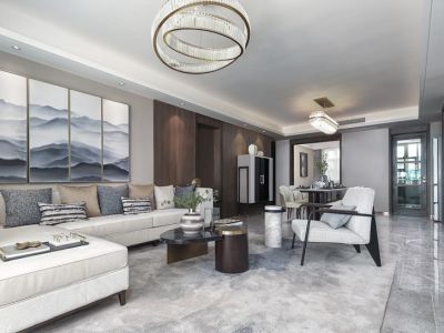 中冶德贤华府现代风格151平米装修案例