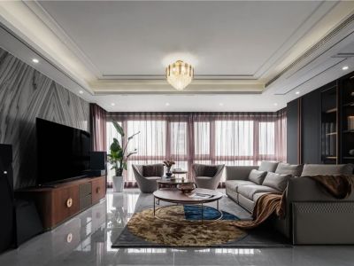 铭城国际社区156平简约风格四居室装修案例