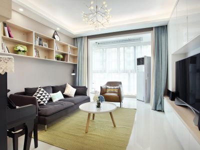 合和新城简约风格75平米两室两厅装修案例