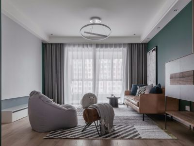 旭日华庭110㎡三居室北欧风格装修案例