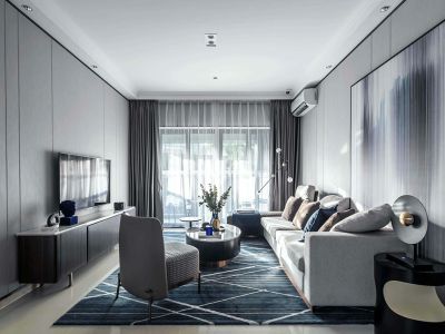 恒大御景半岛现代风格133平米装修案例