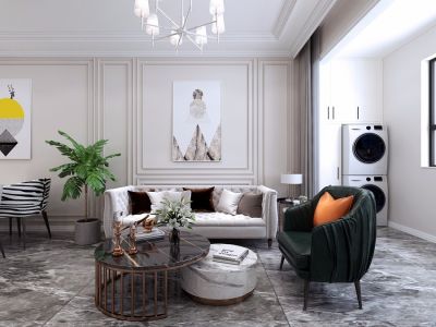 丽晶公馆123平米现代简约三居室装修案例