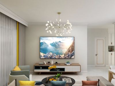 万和郦景115㎡现代简约三居室装修案例