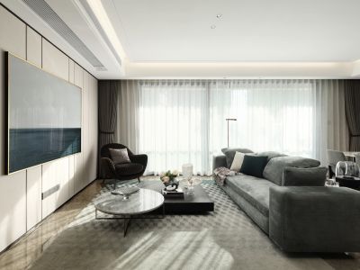 龙湖·紫宸现代风格120平米装修案例