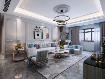 远大美域现代风格132平装修案例