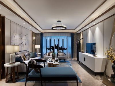 昆明恒大云报华府现代风格134平米装修案例