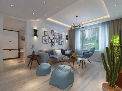 国奥现代城140平米美式风格复式装修案例