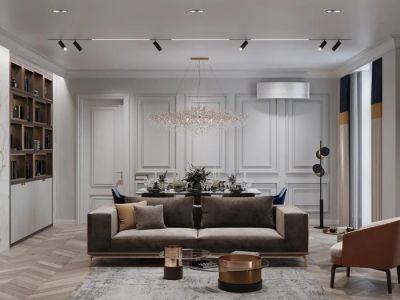 中建悦和城145平法式风格三居室装修案例