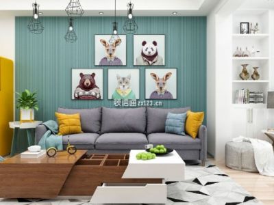 中铁瑞景颐城88平现代简约风格装修案例