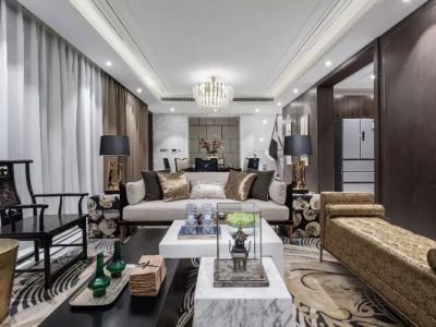 山海湾8号新中式风格180平米装修案例