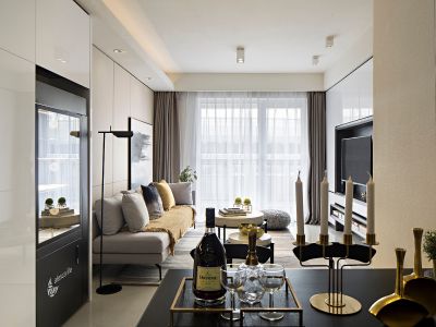 君荟102㎡三居室现代风格装修案例