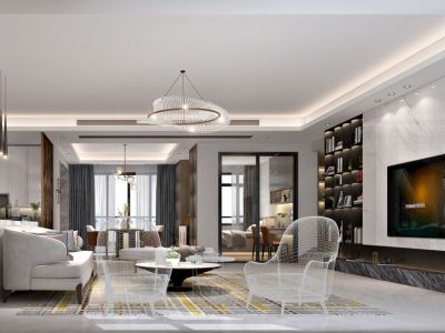 明发阅山悦府165㎡四居室现代风格装修案例