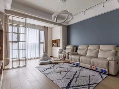 中南十洲简约风格96平装修案例