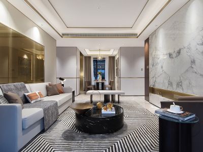 昆明恒大城现代风格158平米装修案例