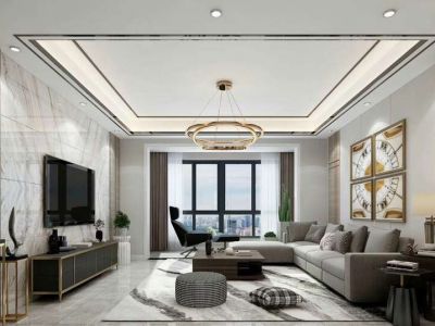 绿都洛阳府现代风格143平米四室两厅装修案例