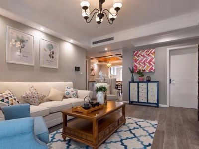 国芳佳苑美式风格89平装修案例