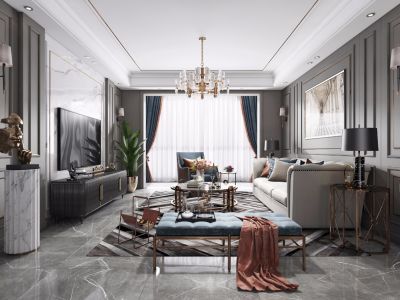 保利崖州湾北欧风格120平装修案例