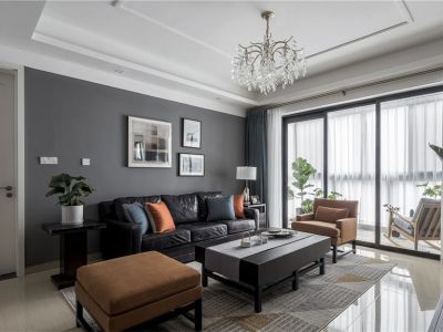 旭辉·江山雲出现代风三居室130平米设计效果图案例