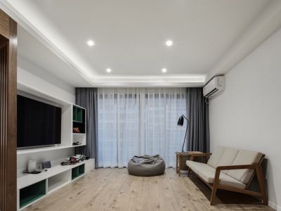 滨海首府简约风四居室140平米设计效果图案例