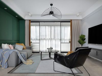 旭辉·江南赋现代风二居室92平米设计效果图案例