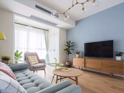 荣盛坤湖郦舍88平米别欧风格二居室装修案例