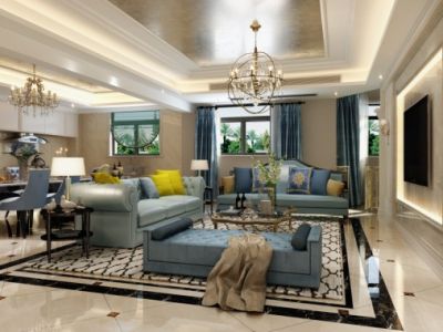 金悦澜湾轻奢风格126平装修案例