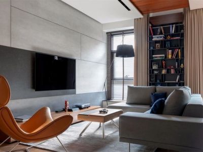 阳光尚都现代风格90平装修案例