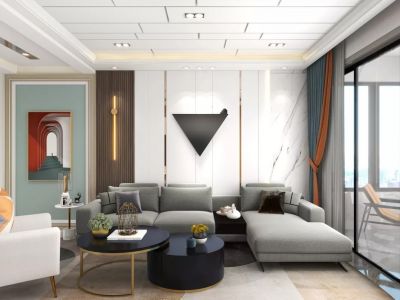 汇置尚郡126平米现代简约三居室装修案例