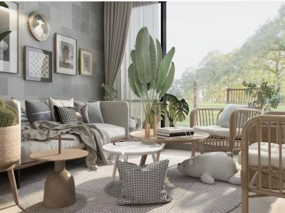 中海望京府110平米北欧风格三居室装修案例