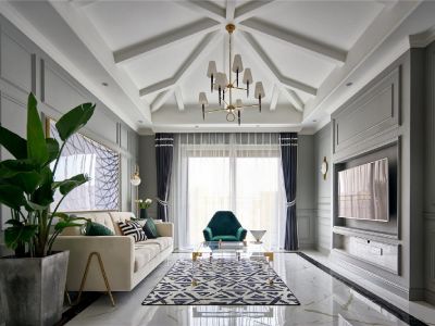 融侨·星誉美式风复式180平米设计效果图案例