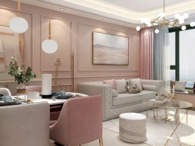 隆河谷106平米现代简约三居室装修案例