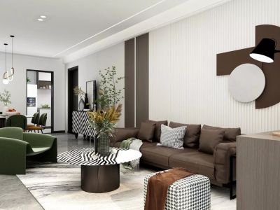 荣盛坤湖郦舍125㎡现代简约三居室装修案例