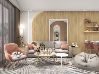 华新名筑113㎡北欧风格三居室装修案例