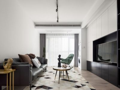 招商雍和府现代风格90平装修案例