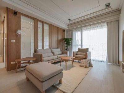 中海寰宇天下115平米日式简约三居室装修案例