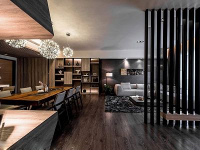 大华锦绣时代160平四居室后现代风格装修案例