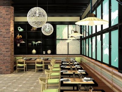 550平特色餐厅装修案例