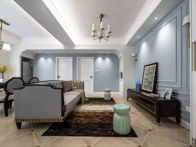 金地艺境110㎡美式风格三居室装修案例