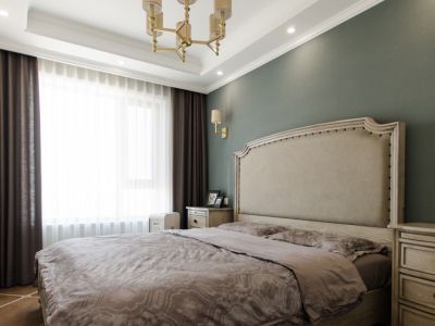 碧桂园公园里115平米美式风格三居室装修案例