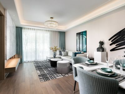 金牛湖度假中心130㎡三居室现代风格装修案例