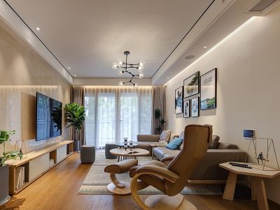 翰香苑160㎡四居室北欧风格装修案例