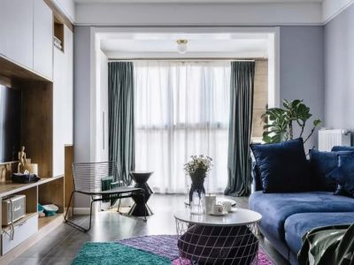 红豆香江华庭85㎡二居室北欧风格装修案例