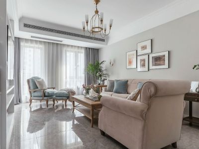 融侨观澜122㎡三居室美式风格装修案例