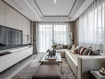 华茂大厦157㎡三居室现代风格装修案例