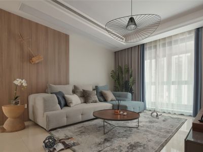 万润·滨江天著89平北欧风格二居室装修案例