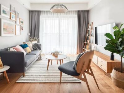 都会诚品89㎡三居室现代风格装修案例