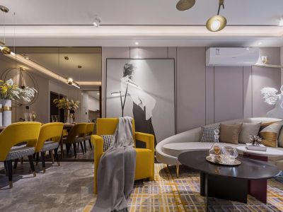 中建璟和城124平现代风格三居室装修案例