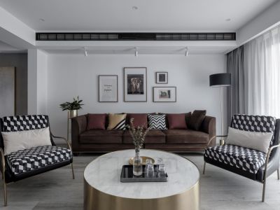 蓝光雍锦半岛154平美式风格三居室装修案例