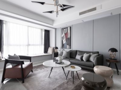 阳光城尚东湾123平现代风格三居室装修案例